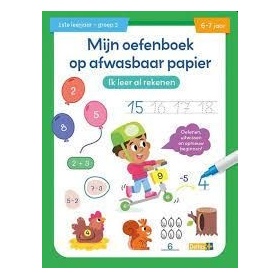 Mijn oefenboek op afwasbaar papier ik leer al rekenen (6-7 jaar)