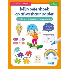 Mijn Oefenboek Afwasbaar Papier Tafels Van Vermeningvuldig (7-8 jaar)