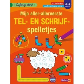 Vergroot Oefen je slim! mijn aller-allereerste tel en schrijfspelletjes 3-4jaar Oefen je slim! mijn aller-allereerste tel en schrijfspelletjes 3-4jaar