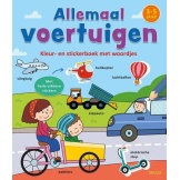 Kleur En Stickerboek Met Woordjes - Allemaal Voertuigen (3-5 Jaar)