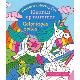 Unicorn coloring fun - kleuren op nummer