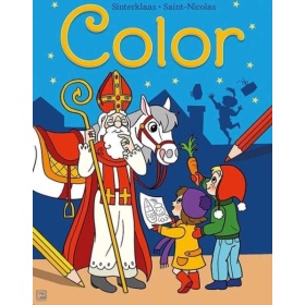 Sinterklaas color boek blauw