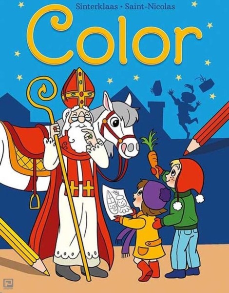 Sinterklaas color boek blauw