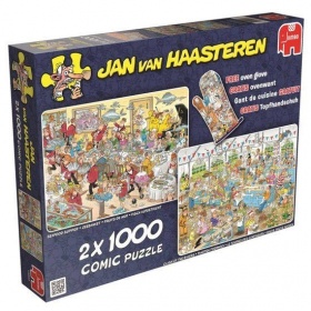 Vergroot Jumbo Puzzel Jan Van Haasteren Eet- en bakfestijn (2X1000) Jumbo Puzzel Jan Van Haasteren Eet- en bakfestijn (2X1000)