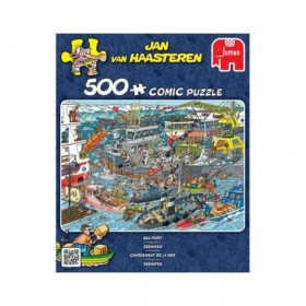 Vergroot Jumbo Puzzel Jan van Haasteren Sea Port (500) Jumbo Puzzel Jan van Haasteren Sea Port (500)