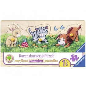 Vergroot Ravensburger Puzzel Hout Schattige Babydieren (3) Ravensburger Puzzel Hout Schattige Babydieren (3)