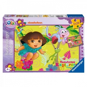 Vergroot Ravensburger Puzzel Dora's Avontuur (2x20) Ravensburger Puzzel Dora's Avontuur (2x20)