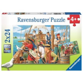 Vergroot Ravensburger Puzzel bij de Piraten (2x24) Ravensburger Puzzel bij de Piraten (2x24)