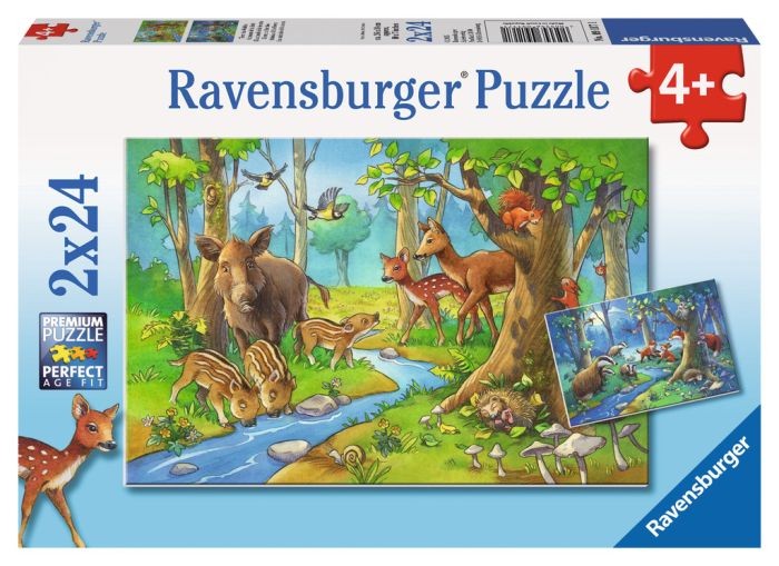 Ravensburger puzzel dieren uit het bos (2x24)