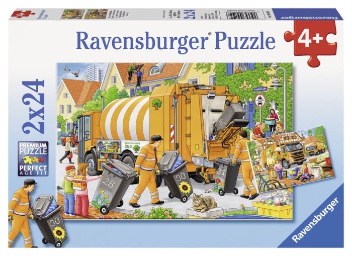 Ravensburger puzzel Vuilophaaldienst (2x24)