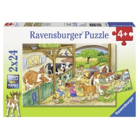 Vergroot Ravensburger Vrolijk Boerderijleven (2x24) Ravensburger Vrolijk Boerderijleven (2x24)