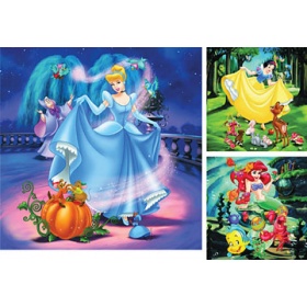 Vergroot Ravensburger Puzzel Disney Princess (3x49) Ravensburger Puzzel Disney Princess (3x49)