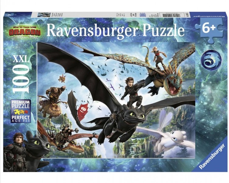 Ravensburger Puzzel Dragons 3 The Hidden World 100 ravensburger kopen in de aanbieding