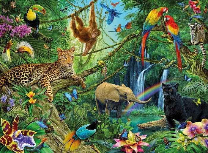Ravensburger Puzzel Dieren in de jungle (200)