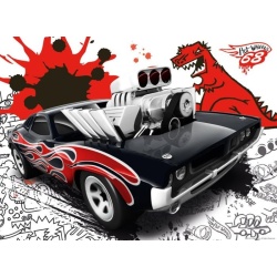 Puzzel Hot Wheels: Supersnelle sportwagen XXL (200) 