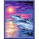 Ravensburger Schilderen op Nummer Dolfijnen in de Zonsondergang