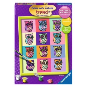 Vergroot Ravensburger Schilderen op Nummer Pop Art Uilen Ravensburger Schilderen op Nummer Pop Art Uilen
