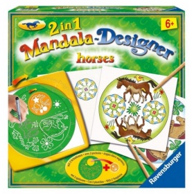 Vergroot Ravensburger Mandala Midi Horses 2in1 Ravensburger Mandala Midi Horses 2in1
