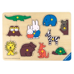 Houten puzzel nijntje in de dierentuin (10 stukjes)
