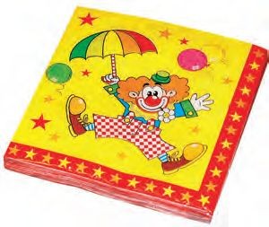 servetten 33x33cm 20st. clown