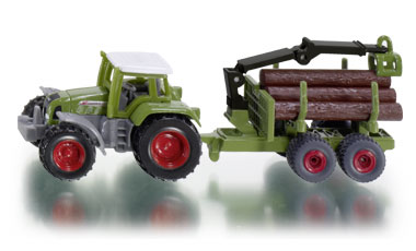 1645 Siku Tractor met Aanhanger