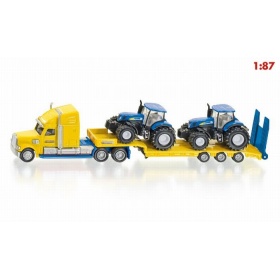 Vergroot 1805 Siku Vrachtauto met 2 New Holland tractoren 1805 Siku Vrachtauto met 2 New Holland tractoren