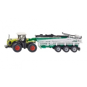 Vergroot 1827 Siku Claas Xerion met grote tankwagen 1827 Siku Claas Xerion met grote tankwagen