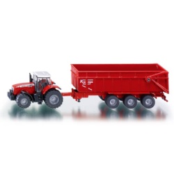 1844 Siku Massey Ferguson met Aanhanger