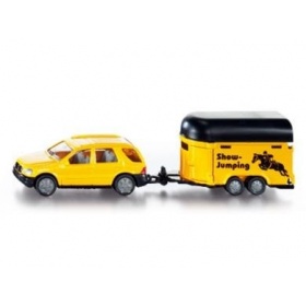 Vergroot 2310 Siku auto met paardentrailer 2310 Siku auto met paardentrailer