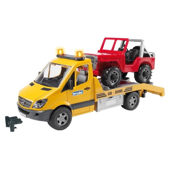 2535 Bruder Mercedes Benz autotransporter met Jeep