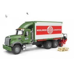 2820 Bruder Mack Granite met Wisselbak en Meeneemheftruck
