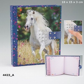 Horses Dreams Dagboek Met Geheime Code Blauw