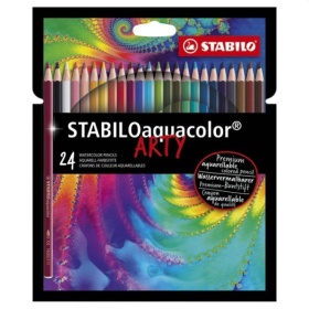 Vergroot Stabilo aquacolor kleurpotloden arty etui 24 stuks Stabilo aquacolor kleurpotloden arty etui 24 stuks