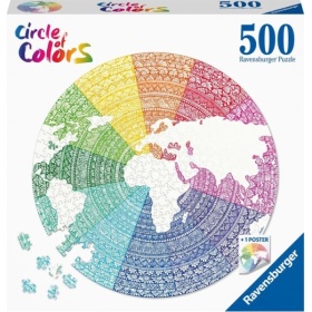 Vergroot Ravensburger Round Puzzle Circle Of Colors Mandala Ravensburger Round Puzzle Circle Of Colors Mandala