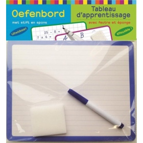 Vergroot Oefenbord met stift en spons Oefenbord met stift en spons