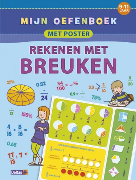 Mijn oefenboek met poster: Rekenen met Breuken (9-11 jaar)
