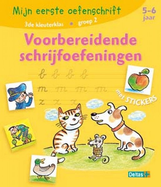 Mijn eerste oefenschrift met stickers schrijfoefeningen (5-6 jaar)