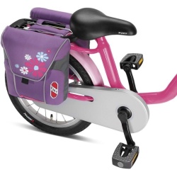 Dubbele fiets tas paars-rose [dt 3]