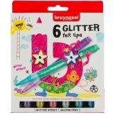 Bruynzeel Glitter Viltstiften 6 stuks