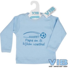 Vergroot Vib T-Shirt '.......Sssstt! Papa En Ik Kijken Voetbal' Licht Vib T-Shirt '.......Sssstt! Papa En Ik Kijken Voetbal' Licht