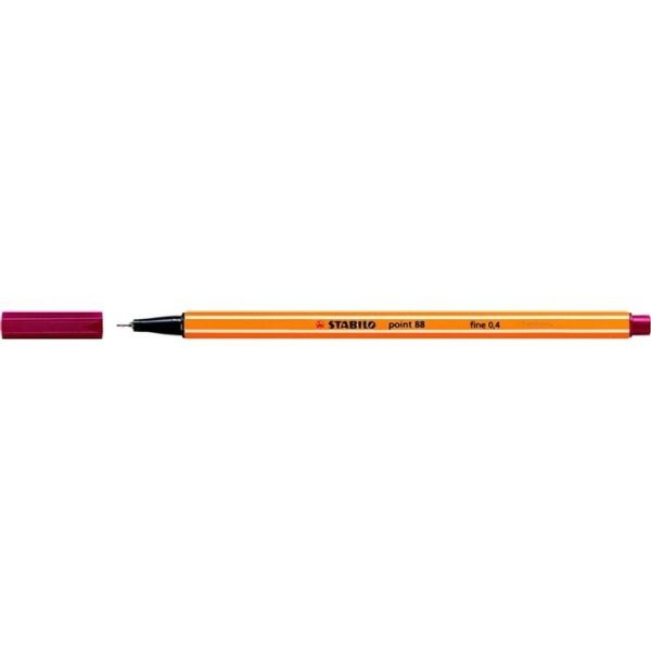 Fineliner Stabilo Point 88-50 donkerrood