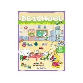 Vergroot De school: panorama met stickers De school: panorama met stickers