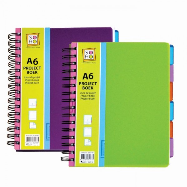 magnifiek inkomen Reflectie Projectboek A6 6-tabs 200 vel