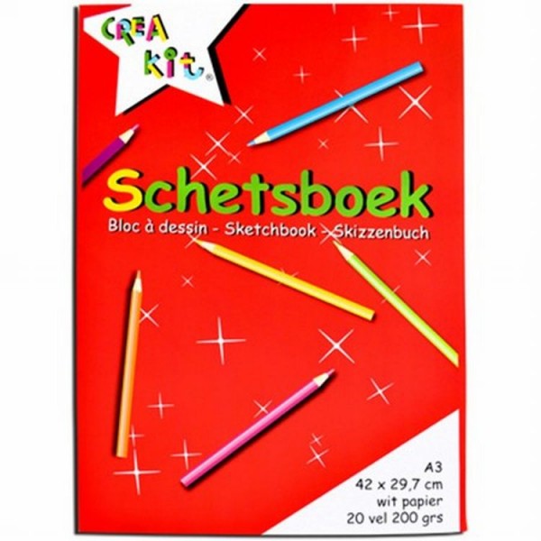 Ideaal Zus ondernemen Schetsboek A3 20 Vel Crea-Kit