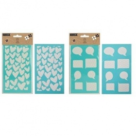 Vergroot Craft Stencils Hart/Ballon Blauw Craft Stencils Hart/Ballon Blauw