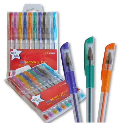 Gelpennen Glitter 10 Stuks Crea Kit