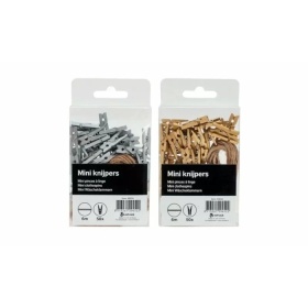 Vergroot Knijpers Mini 50 stuks Goud/Zilver Knijpers Mini 50 stuks Goud/Zilver