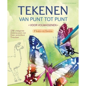 Vergroot Kleurboek volwassen punt-punt flora Kleurboek volwassen punt-punt flora