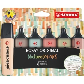 Vergroot Stabilo Boss Naturecolors Etui 6 Kleuren Stabilo Boss Naturecolors Etui 6 Kleuren