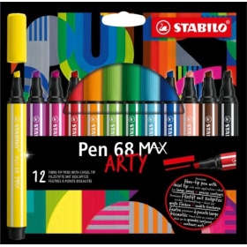 Stabilo Pen 68 Max, Arty Etui 12 Kleuren